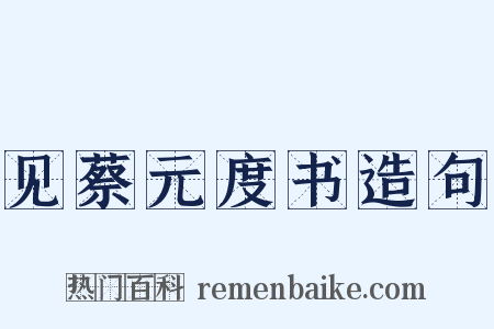 见蔡元度书造句是什么意思的图片